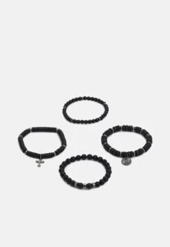 Pier One 5 PACK - Armband - Silver-coloured, Black -Pier One Verkaufsgeschäft 08e118c931a644e4998f3b1a57086908