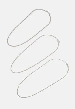 Pier One UNISEX 2 PACK - Halskette - Silver-coloured -Pier One Verkaufsgeschäft 4a2f0d8127b049ac8ad12e62a990110a