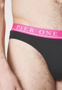 Pier One BRANDED WAISTBAND BRIEFS 3 PACK - Slip - Black -Pier One Verkaufsgeschäft 5e810e5c70554e669daddd4114c5752f