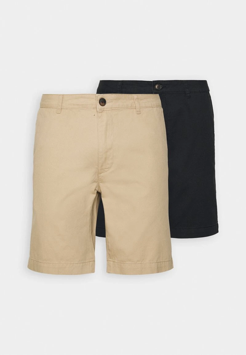 Pier One 2 PACK - Shorts - Tan/black 7 Pier One 2 PACK - Shorts - Tan/black – Bild 5