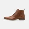 Pier One LEATHER - Schnürstiefelette - Camel