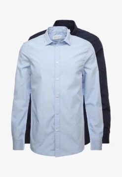 Pier One 2 PACK - Businesshemd - Light Blue/dark Blue -Pier One Verkaufsgeschäft 813ad76744ab42bcb5aac84160d3aeb6