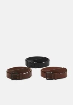 Pier One 2 PACK - Gürtel - 802 - Black_708 - Cognac -Pier One Verkaufsgeschäft 88ed98c354f84bff9b43540293b418f9