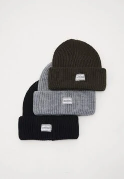 Pier One UNISEX 3 PACK - Mütze - Black/dark Grey/off-white -Pier One Verkaufsgeschäft 9564f57036ed4fc88176a8b2b7fa6091
