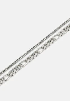 Pier One UNISEX 2 PACK - Halskette - Silver-coloured -Pier One Verkaufsgeschäft cf6f08890df94452960c4e8f7f3ae2ef