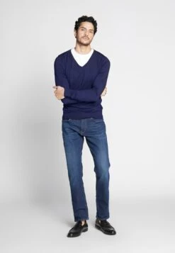 Pier One 4 PACK - T-Shirt Basic - Black/white/blue