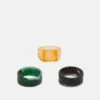 Pier One 3 PACK - Ring - Black/green/orange -Pier One Verkaufsgeschäft e0e17c68eb394d738bc8f7b1176a270e