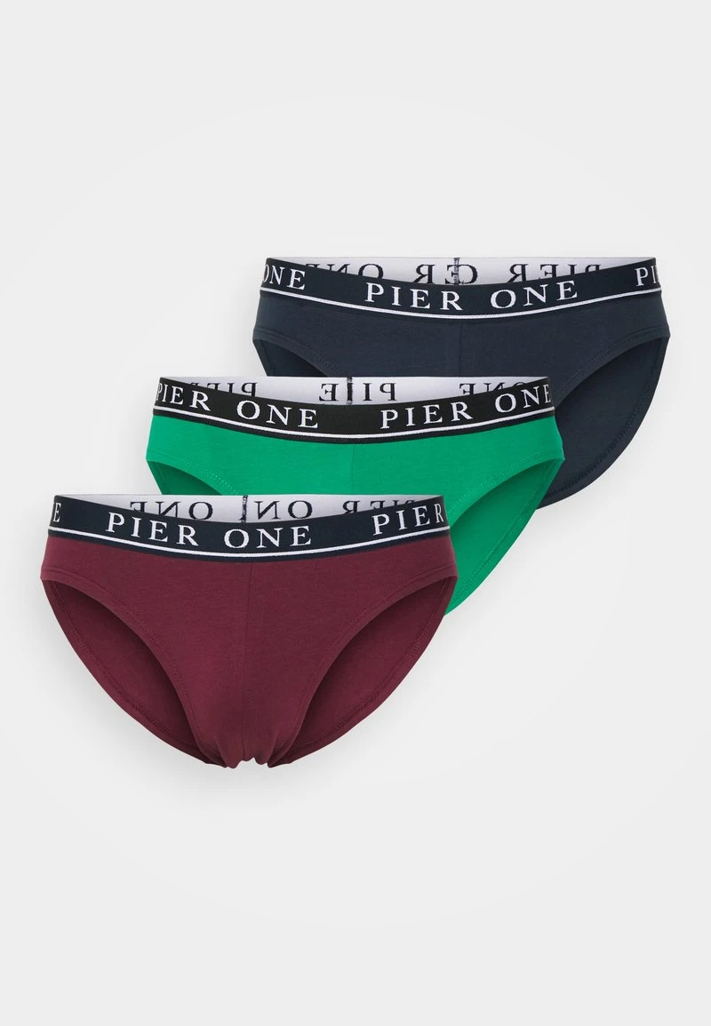 Pier One BRANDED WAISTBAND BRIEFS 3 PACK - Slip - Dark Blue /green/bordeaux 7 Pier One BRANDED WAISTBAND BRIEFS 3 PACK - Slip - Dark Blue /green/bordeaux – Bild 5