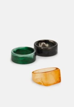 Pier One 3 PACK - Ring - Black/green/orange -Pier One Verkaufsgeschäft fa3f2614c06648be9f9108cc78d74ab1