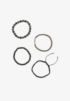 Pier One 5 PACK - Armband - Silver-coloured, Black -Pier One Verkaufsgeschäft fa4c68e061e246fbbcc8381fd76aa6cb